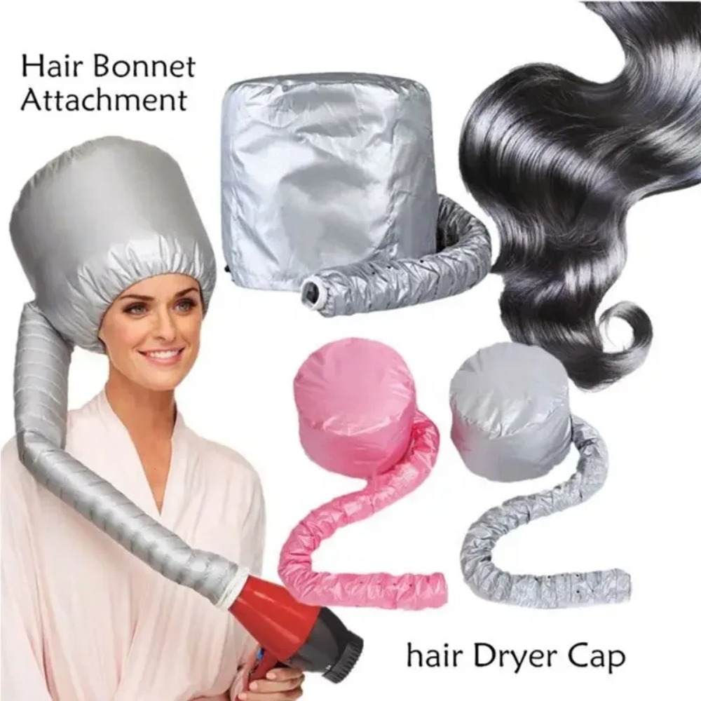 Hair Care For Curly Dry Hair - Portable Hair Bonnet Dryer Cap Lazy