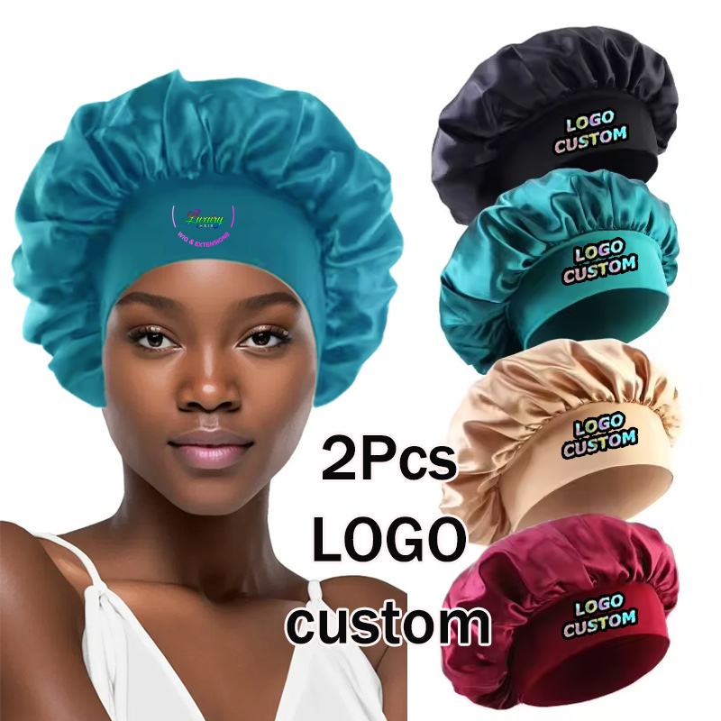 Hair Care Logo - Silk Bonnet Satin Hair Bonnets Overnight