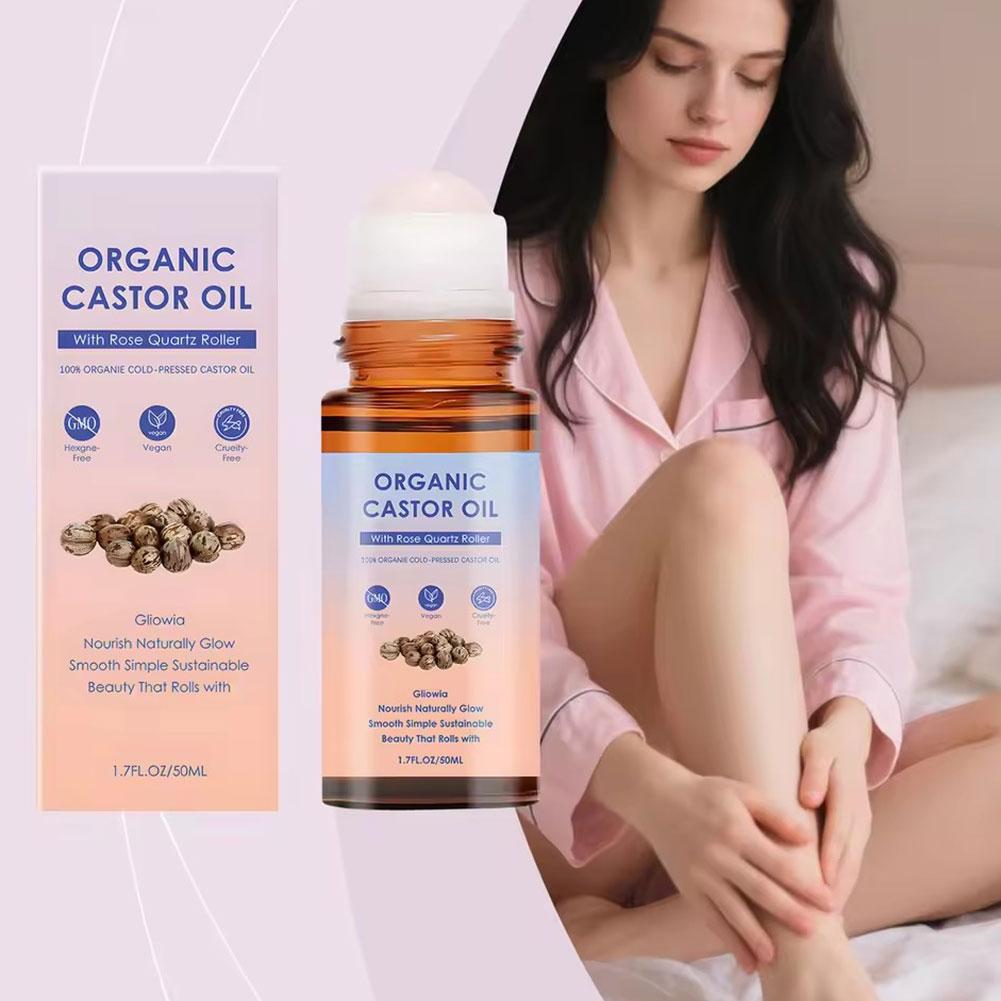 Castor Oil Cold Press - 50ml Organic Castor Oil Rose Quartz