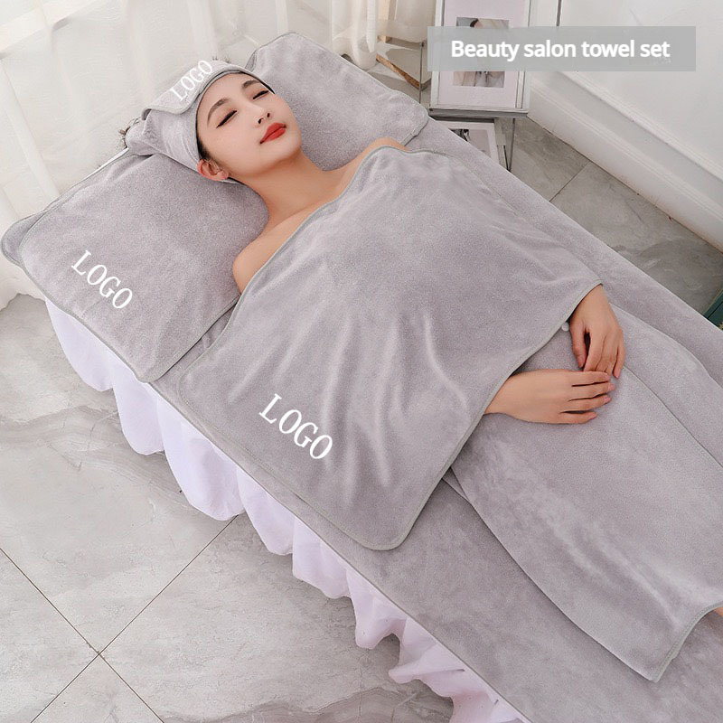 Hair Care Logo - 5pcs SPA Dedicated Towels Thickened Beauty