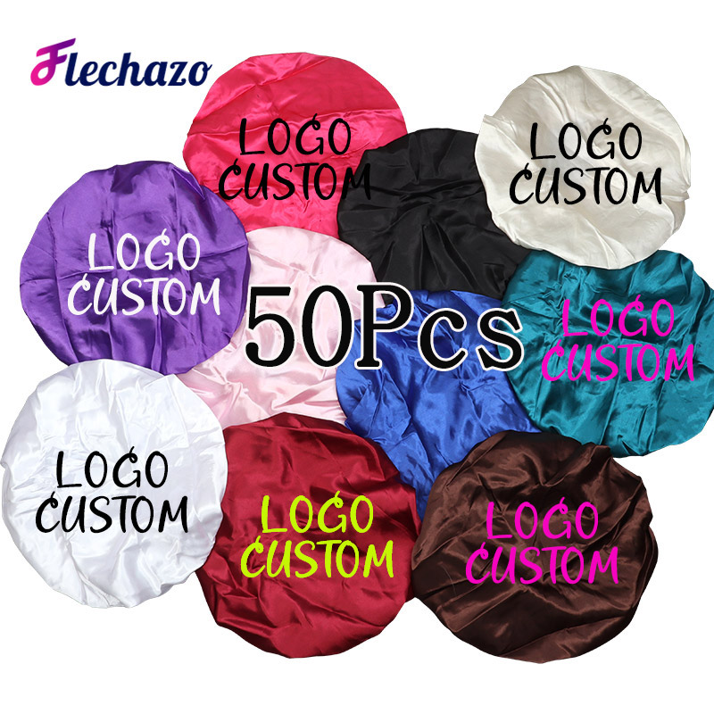 Hair Care Logo - Silk Bonnet For Hair Care 50Pcs