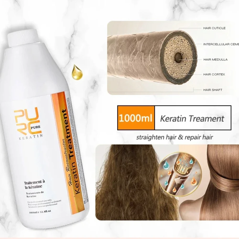 PURC Keratin Hair Straightenin - Hair Care For Curly Dry Hair ulasan dan harga