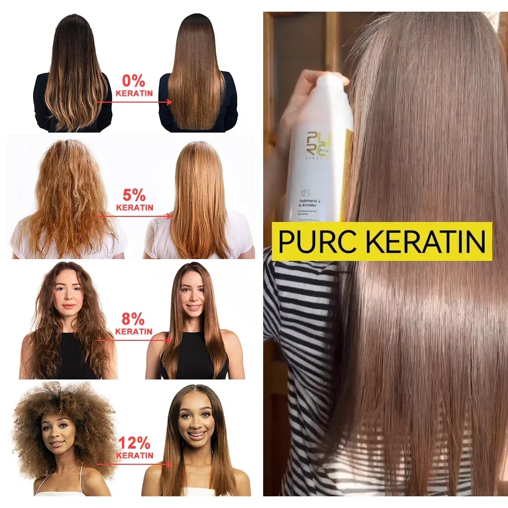 PURC Keratin Hair Straightenin - Hair Care For Curly Dry Hair ulasan dan harga