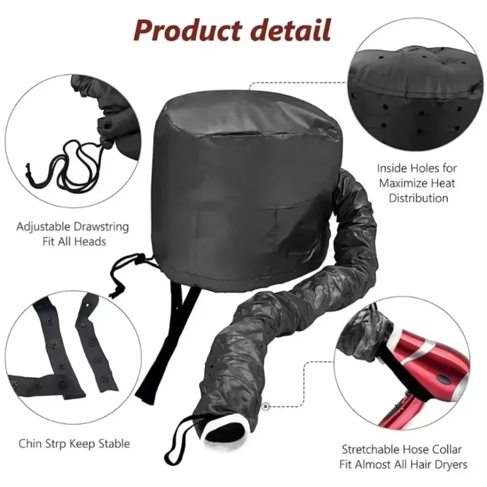 Portable Hair Bonnet Dryer Cap - Hair Care For Curly Dry Hair ulasan dan harga