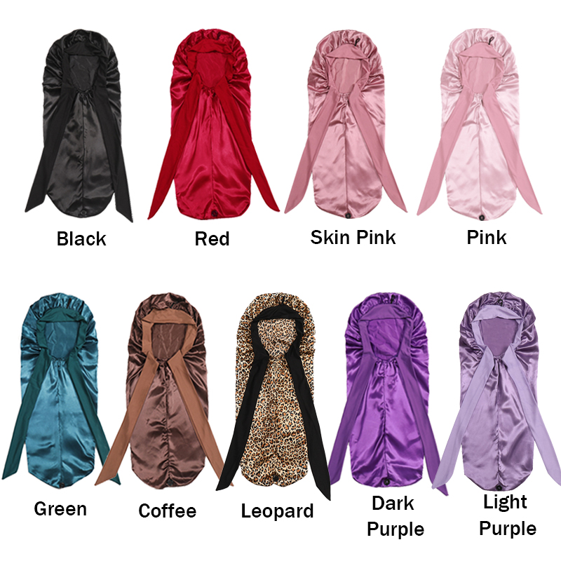 Custom Logo Long Satin Bonnet  - Hair Care Logo ulasan dan harga