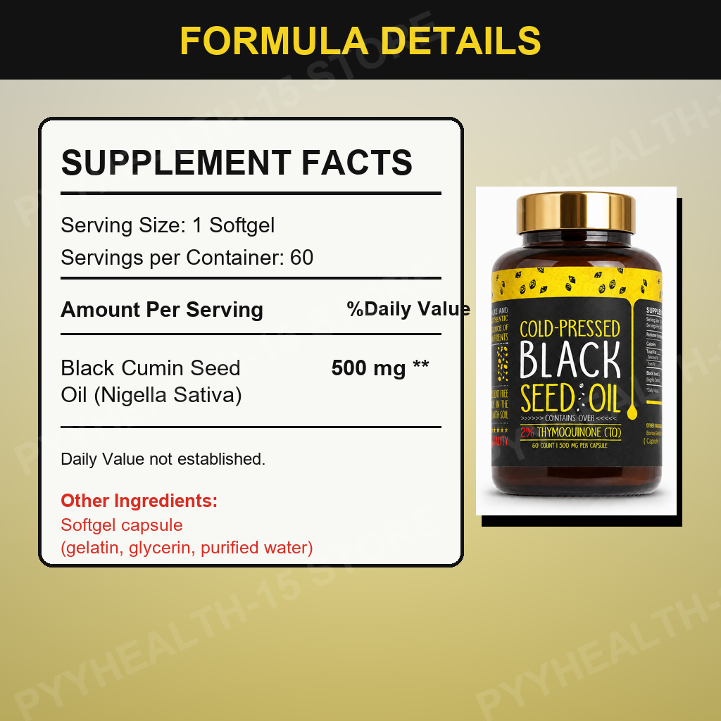 Black Cumin Seed Oil Softgels, - Castor Oil Cold Press ulasan dan harga