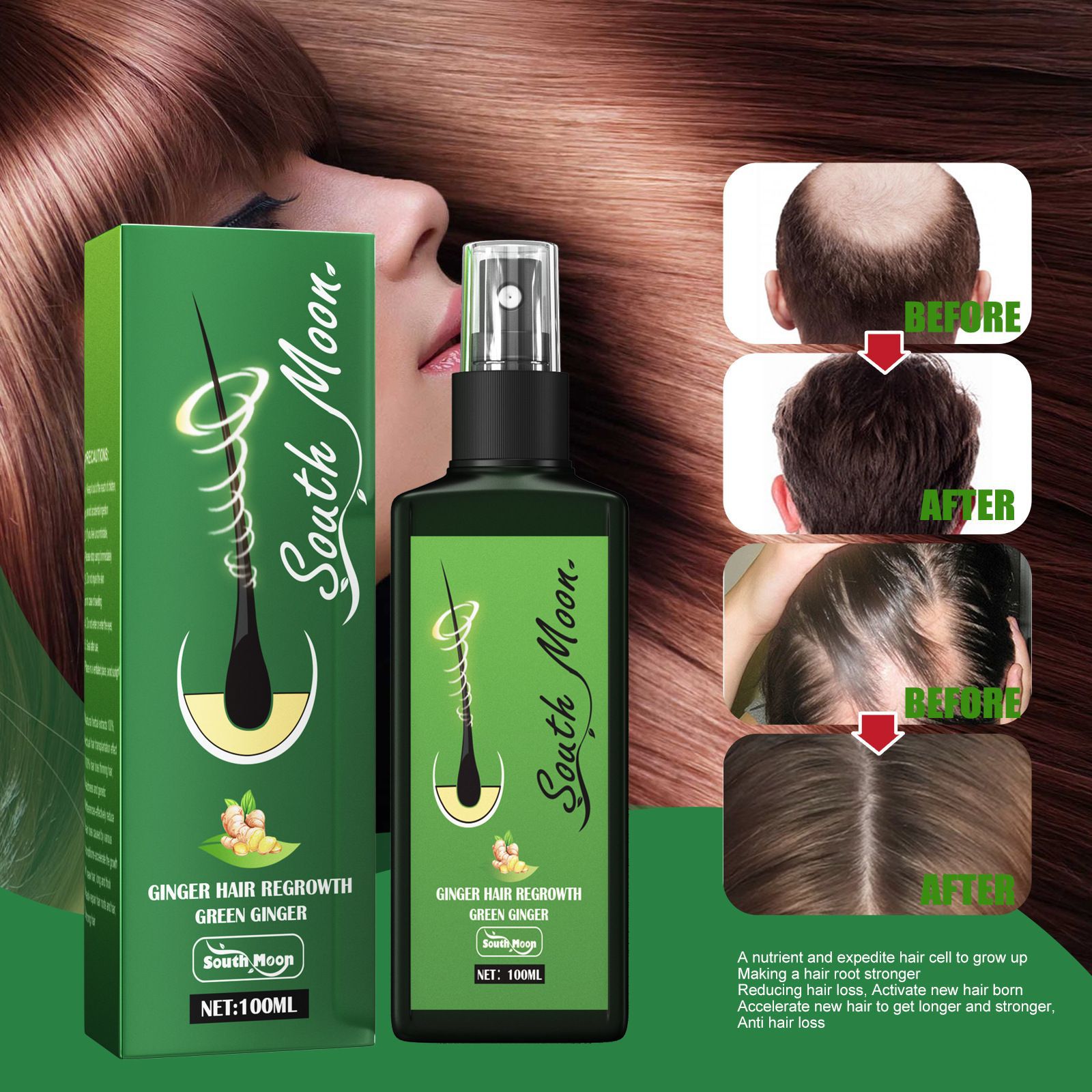 South Moon Ginger Hair Growth  - Hair Care Herbal ulasan dan harga