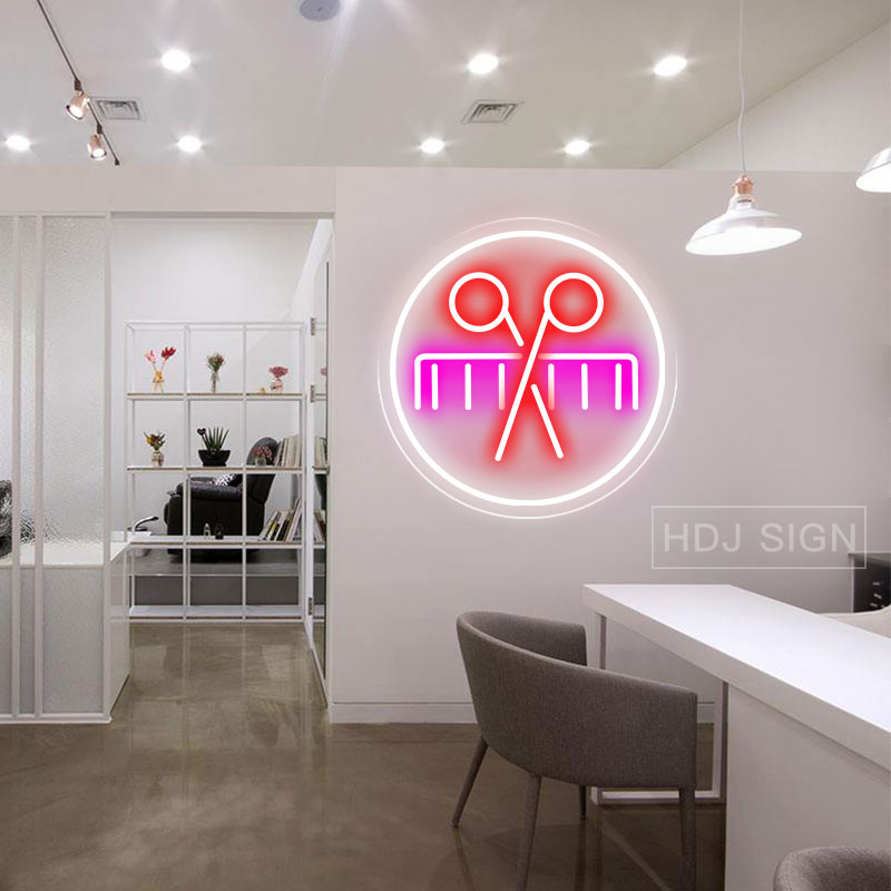 Custom Hair Salon LED Neon Sig - Hair Care Logo ulasan dan harga