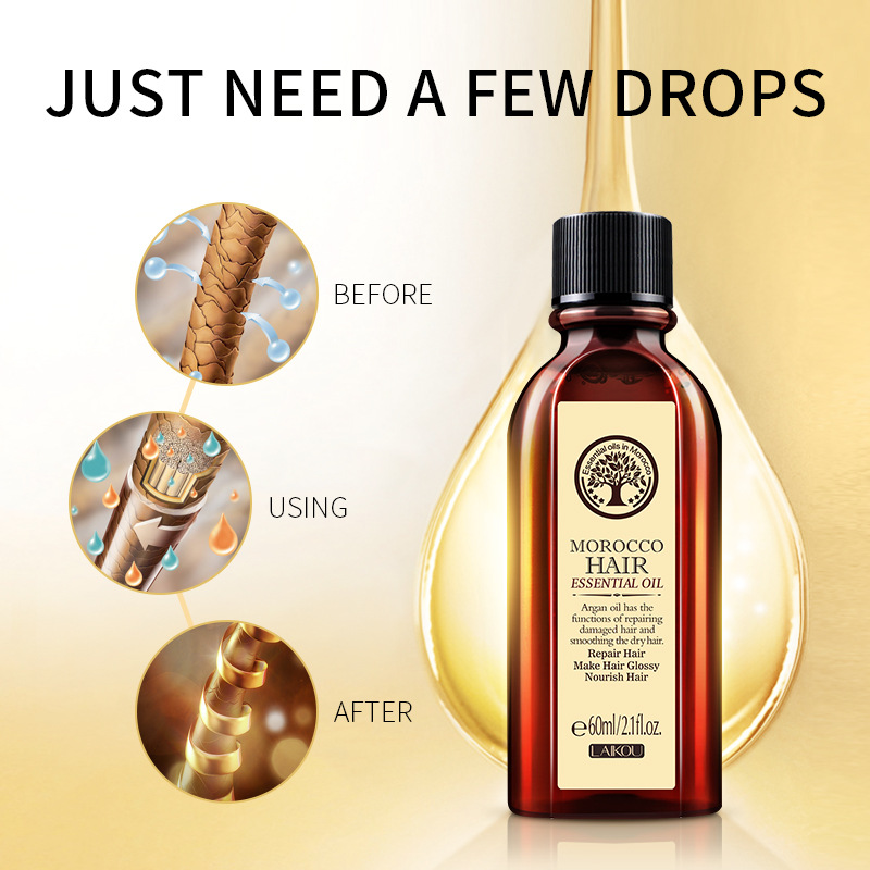 60ML Hair Care Moroccan Pure A - Argan Oil Treatment ulasan dan harga