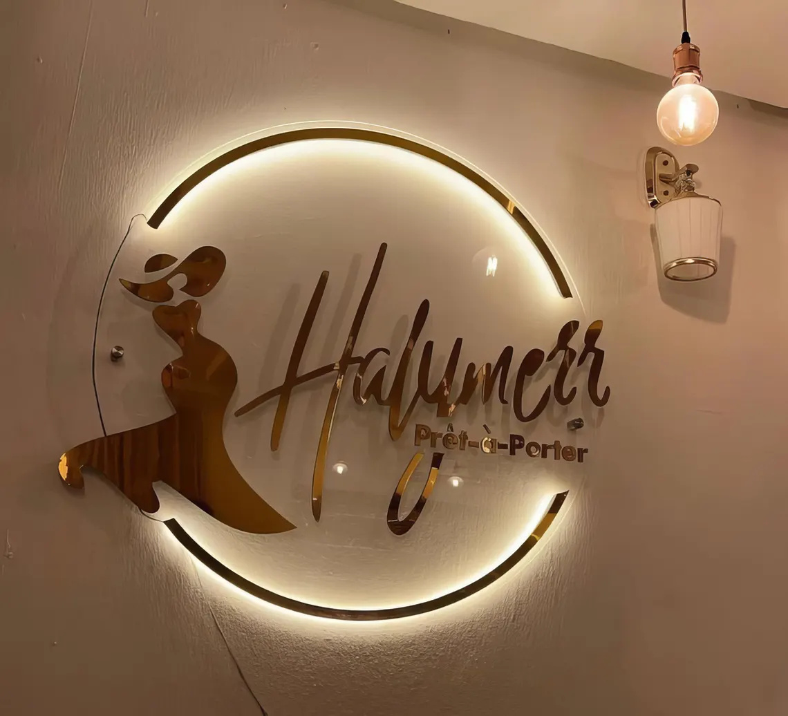 Custom LED Logo Sign, Acrylic  - Hair Care Logo ulasan dan harga