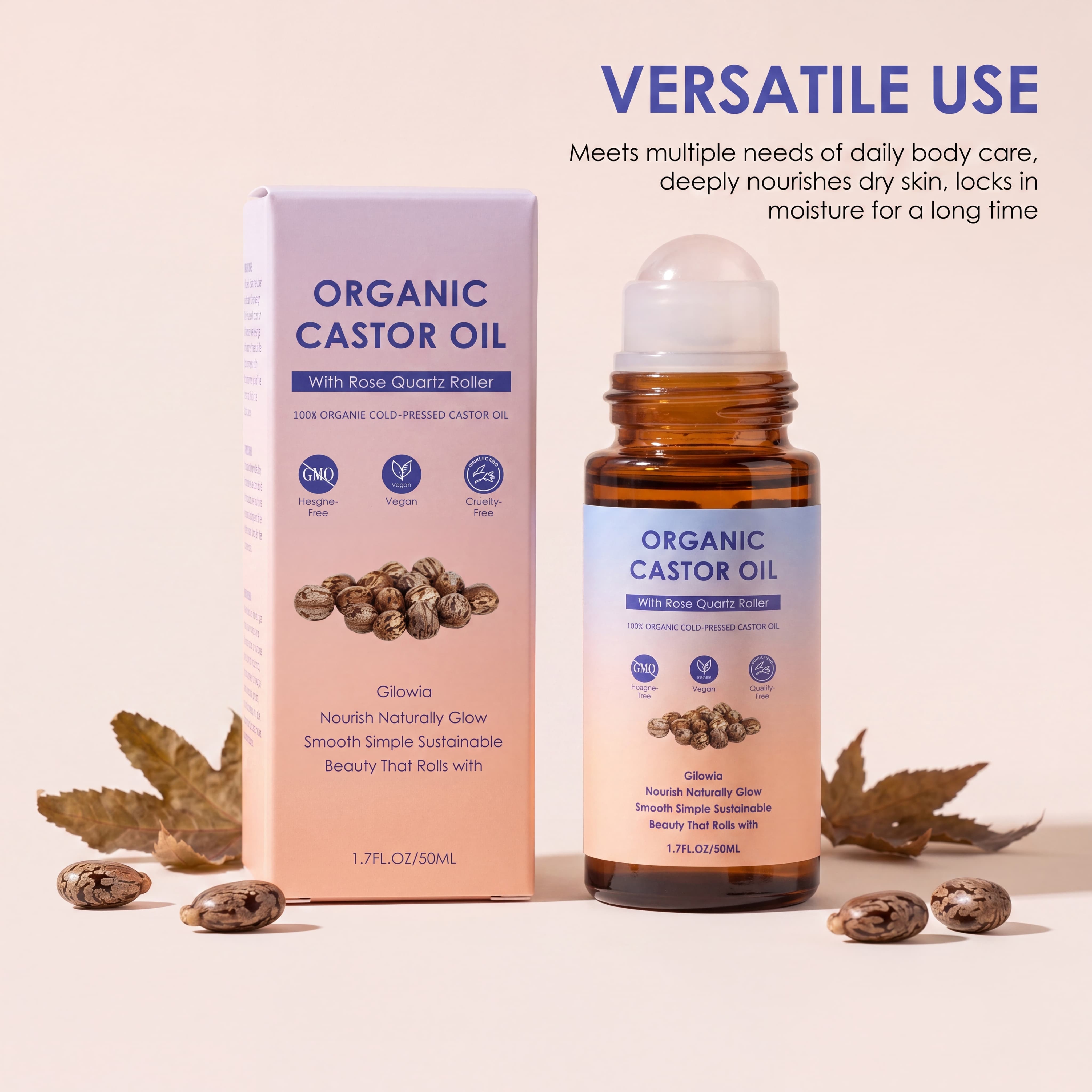 Organic Castor Oil Rose Quartz - Castor Oil Cold Press ulasan dan harga