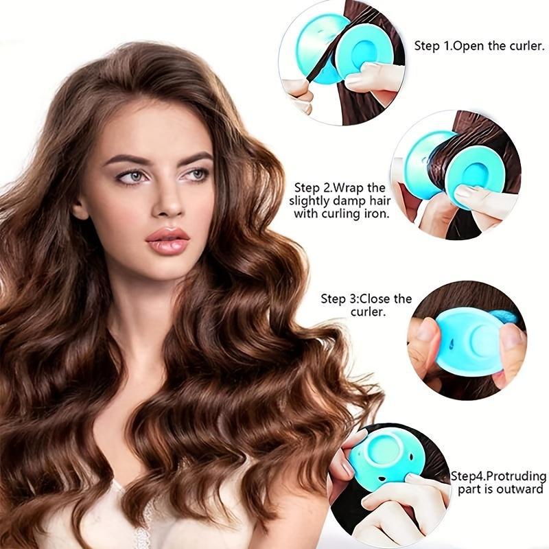 10pcs hair curler  Magic Silic - Hair Care For Curly Dry Hair ulasan dan harga