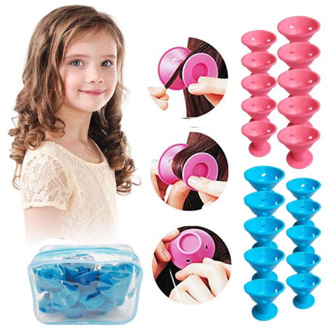 10pcs hair curler  Magic Silic - Hair Care For Curly Dry Hair ulasan dan harga